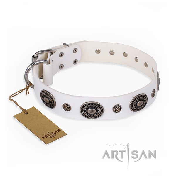 Quality leather collar handcrafted for your canine