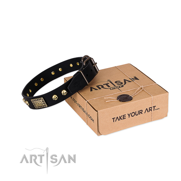 Durable decorations on dog collar for comfy wearing