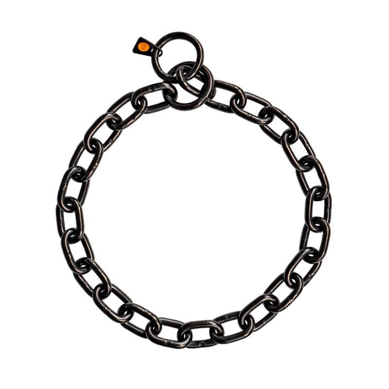 (image for) Black Stainless Steel Short Link Fur Saver Collar - 5.0 mm - Herm Sprenger