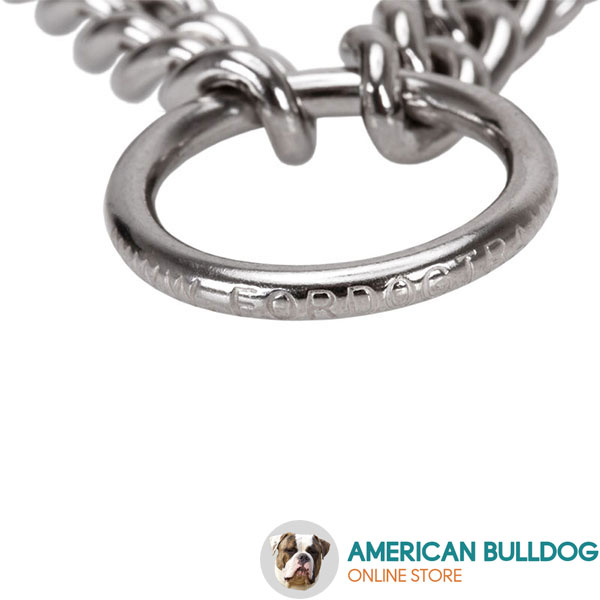 Strong stainless steel pinch collar with O-ring