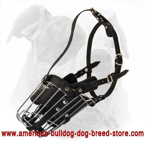 (image for) 'No Mash' Total Comfort Wire Cage Muzzle for American Bulldog