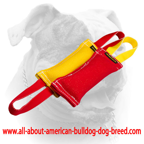 (image for) Puppy training tugs of French Linen for American Bulldog