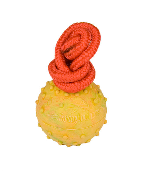 (image for) 2 1/3 inch American Bulldog training rubber ball on a string