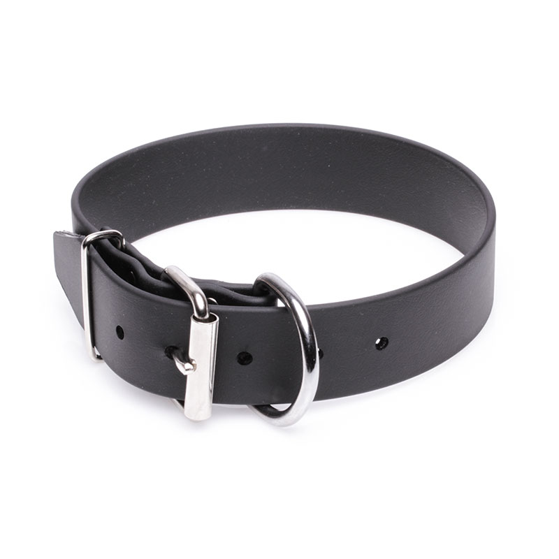 (image for) Extra Wide Black Biothane American Bulldog Collar