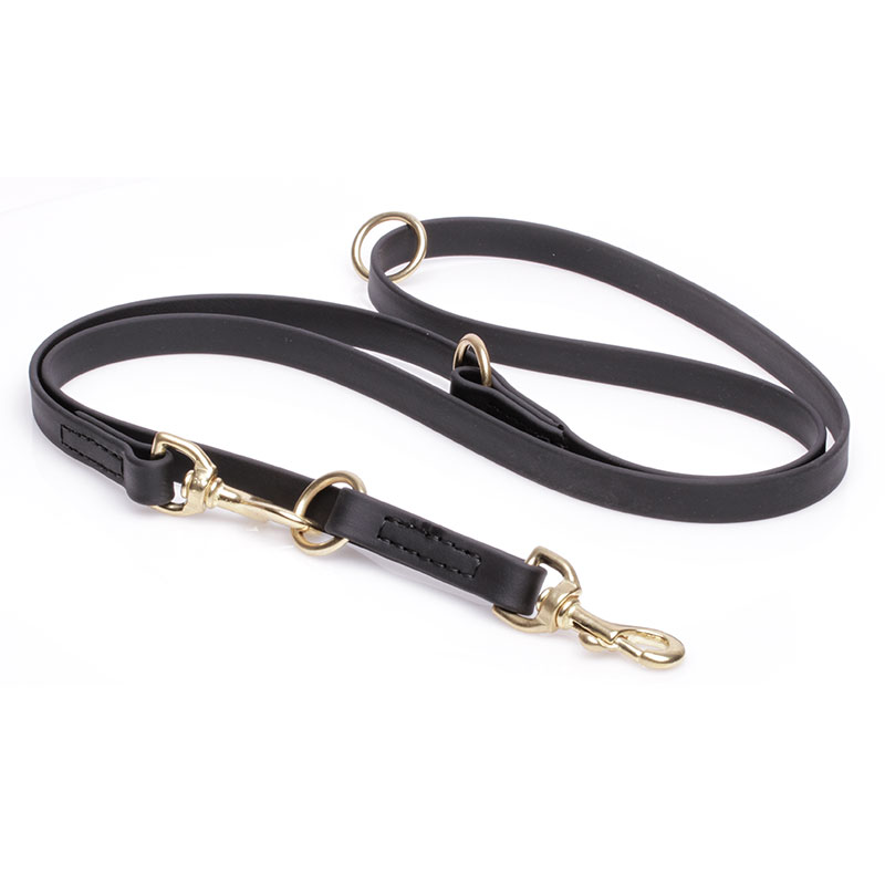 (image for) Multipurpose Black Biothane American Bulldog Leash for over 7 Different Activities