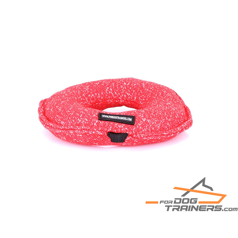 (image for) "Linen Bagel" French Linen Dog Bite Tug - 2 1/3 inch x 8 3/5 inch (6cm x 22 cm)