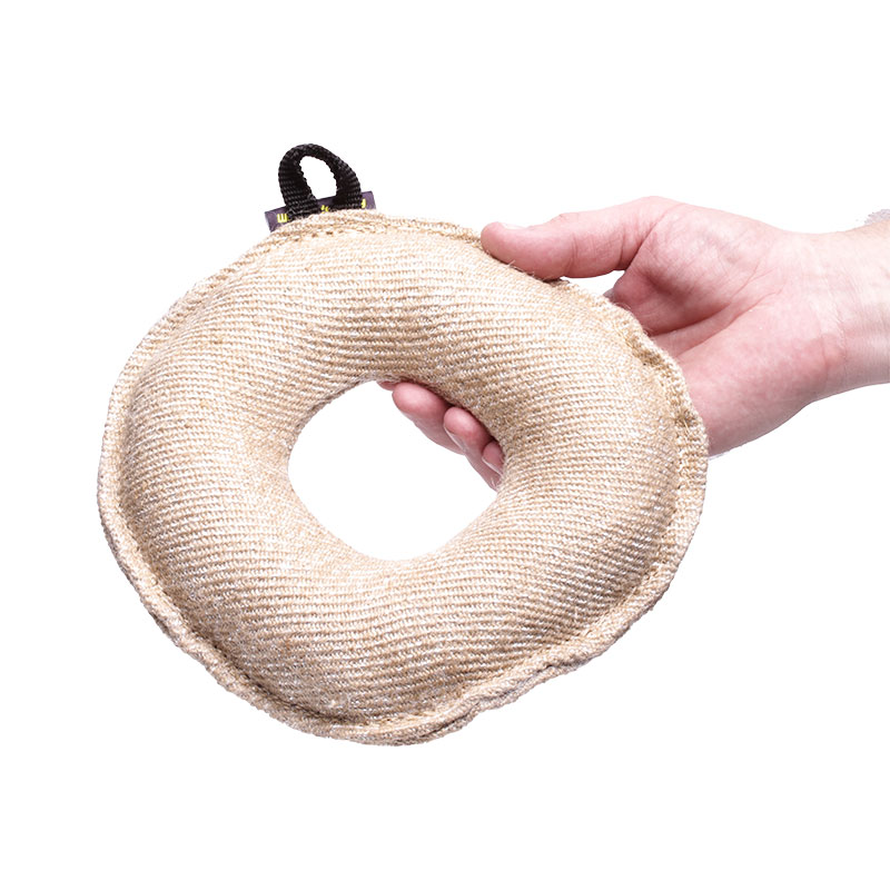 (image for) Super Strong Donut Shaped Puppy Jute Bite Tug (8.6 inches diameter)
