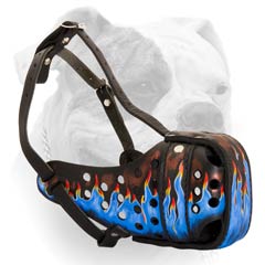 American Bulldog Durable Handpainted Decorative Muzzle