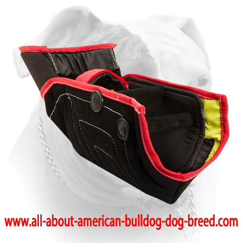 Durable French Linen bite arm sleeve for American Bulldog