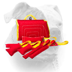 French Linen training bite tugs and bite sleeve for American Bulldog