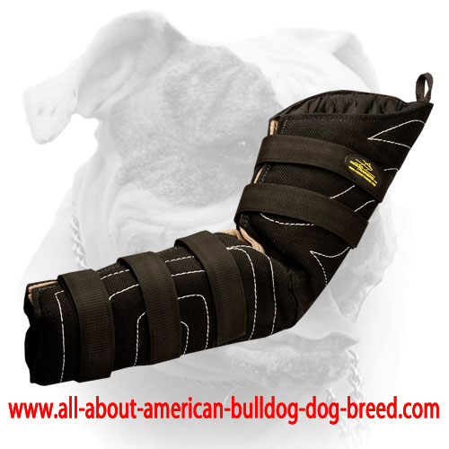 Ambidextrous hidden bite sleeve for American Bulldog