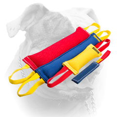 Heavy stuffed Doberman French Linen training bite tugs