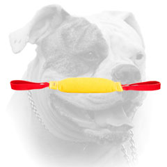 American Bulldog bite tug with careful stitching for extra durability