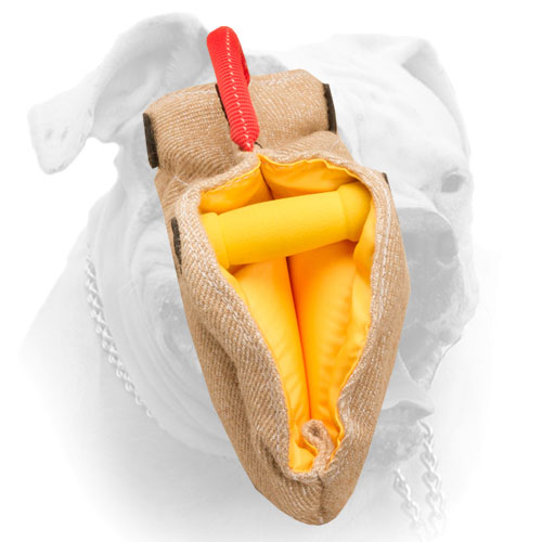 American Bulldog bite builder with easy-to-grab handles