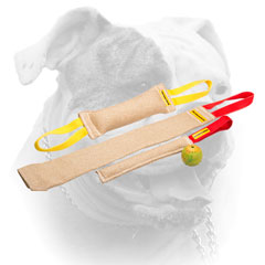 Carefully stitched American Bulldog bite tugs with durable handles